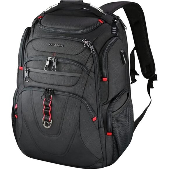 TSA Friendly Travel LaptopBackpack 17.3inch XL Computer Backpack Water-Repellent - Picture 1 of 7